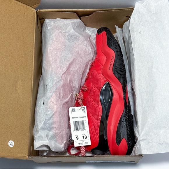 adidas Mahomes 2 Impact FLX Race Against Time Men 9 Collegiate Red/Black New - Picture 6 of 14